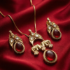 Royal Ruby-Red Kundan Pendant Necklace Set